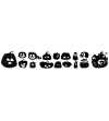 Stickers Halloween Black Pumpkins