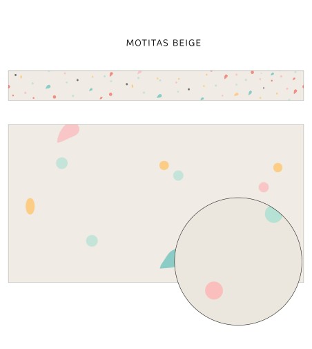 Pack de cenefas Motitas Beige