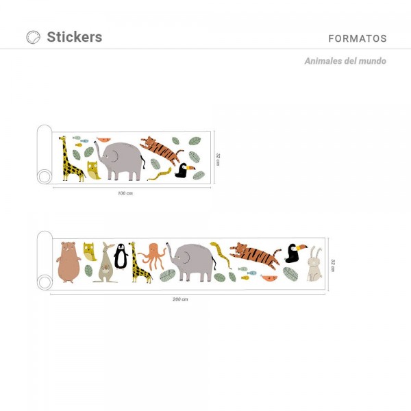 Stickers Animales del mundo